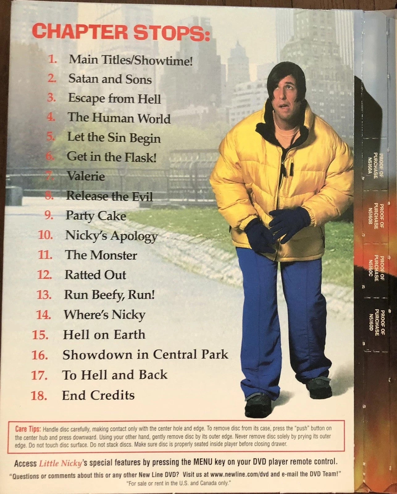 Little Nicky (2000) DVD Snap Case Very Good Condition Adam Sandler Comedy