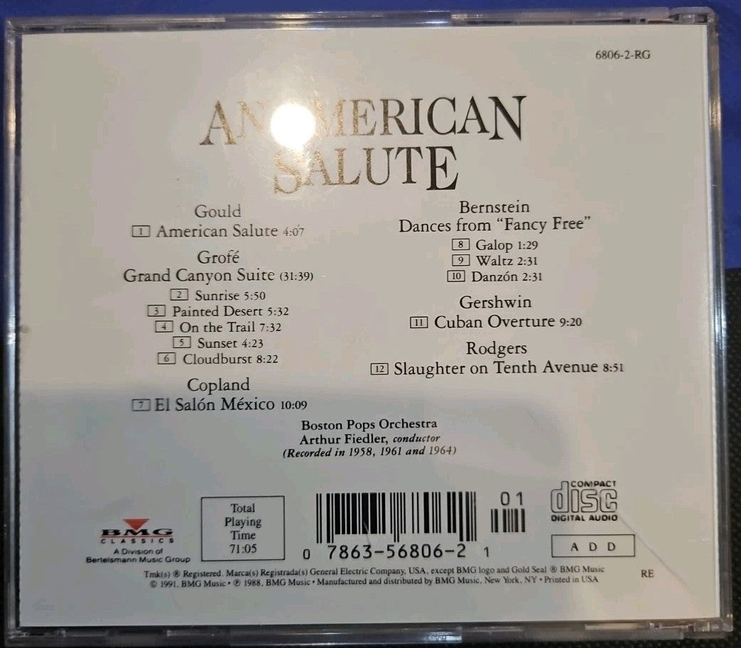 American Salute by Boston Pops / Fiedler (CD, 1988) Sealed