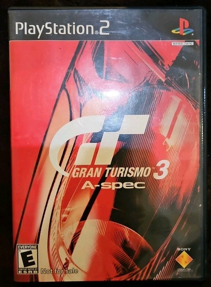 Gran Turismo 3 A-spec Video Game (PS2) No Game. Artwork + Manual + Case  ONLY