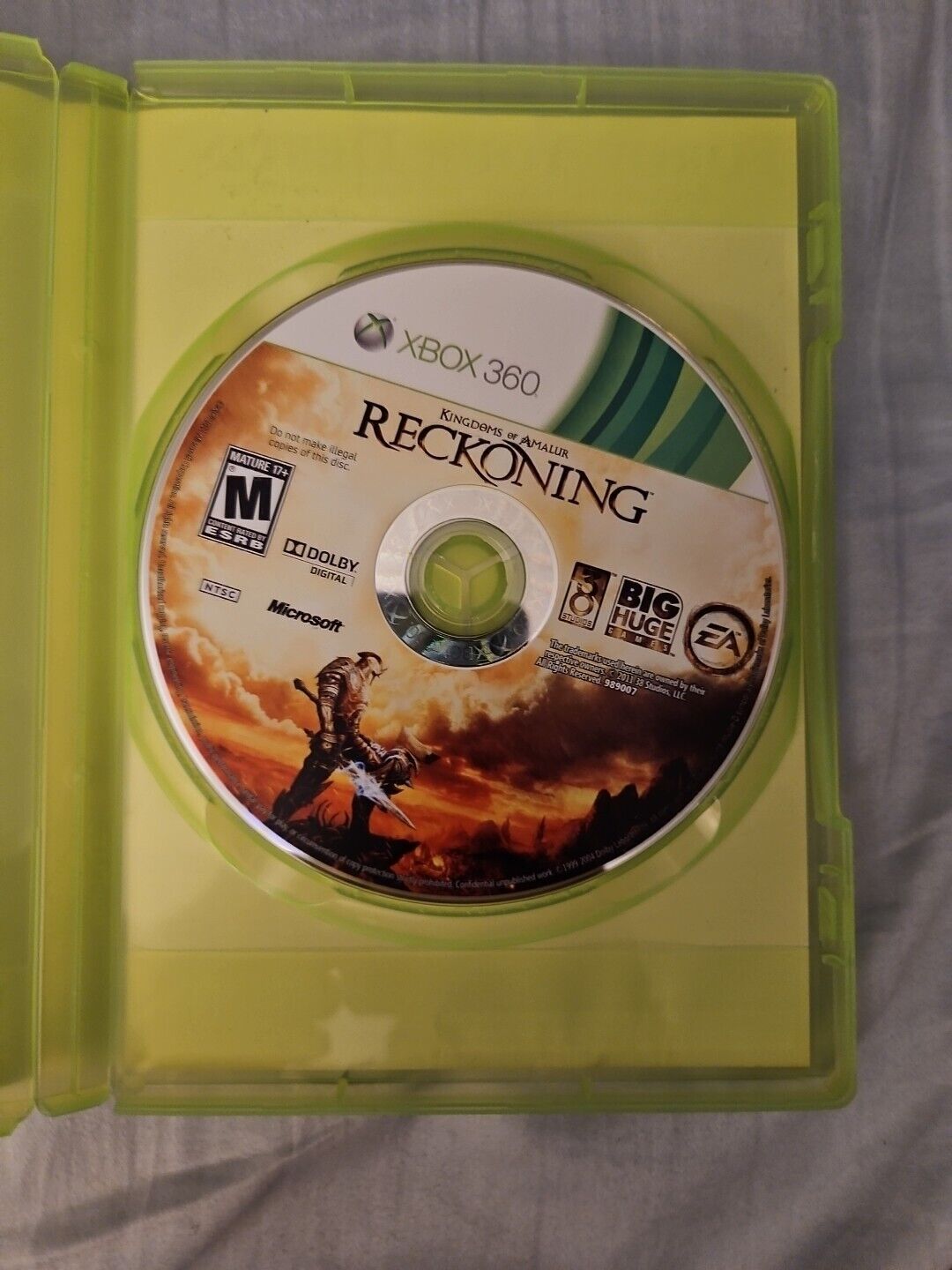 Kingdoms of Amalur: Reckoning (Microsoft Xbox 360, 2012)