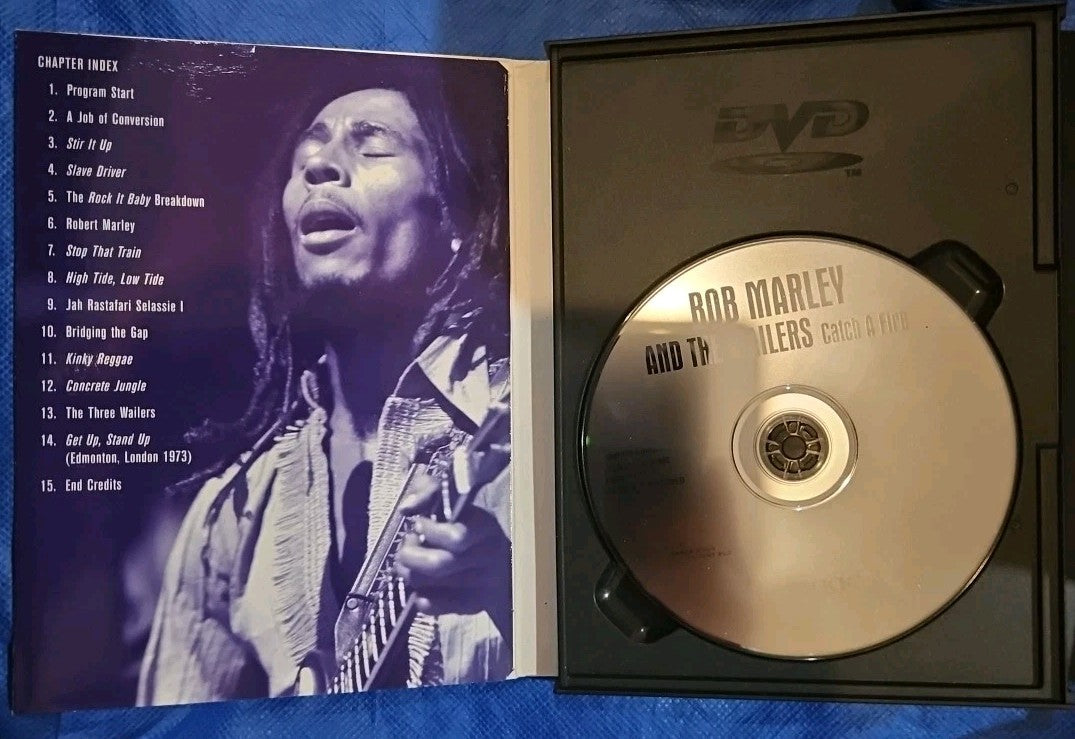Bob Marley Catch a Fire (DVD) In Factory Cardboard/Plastic Snap Case. Tested