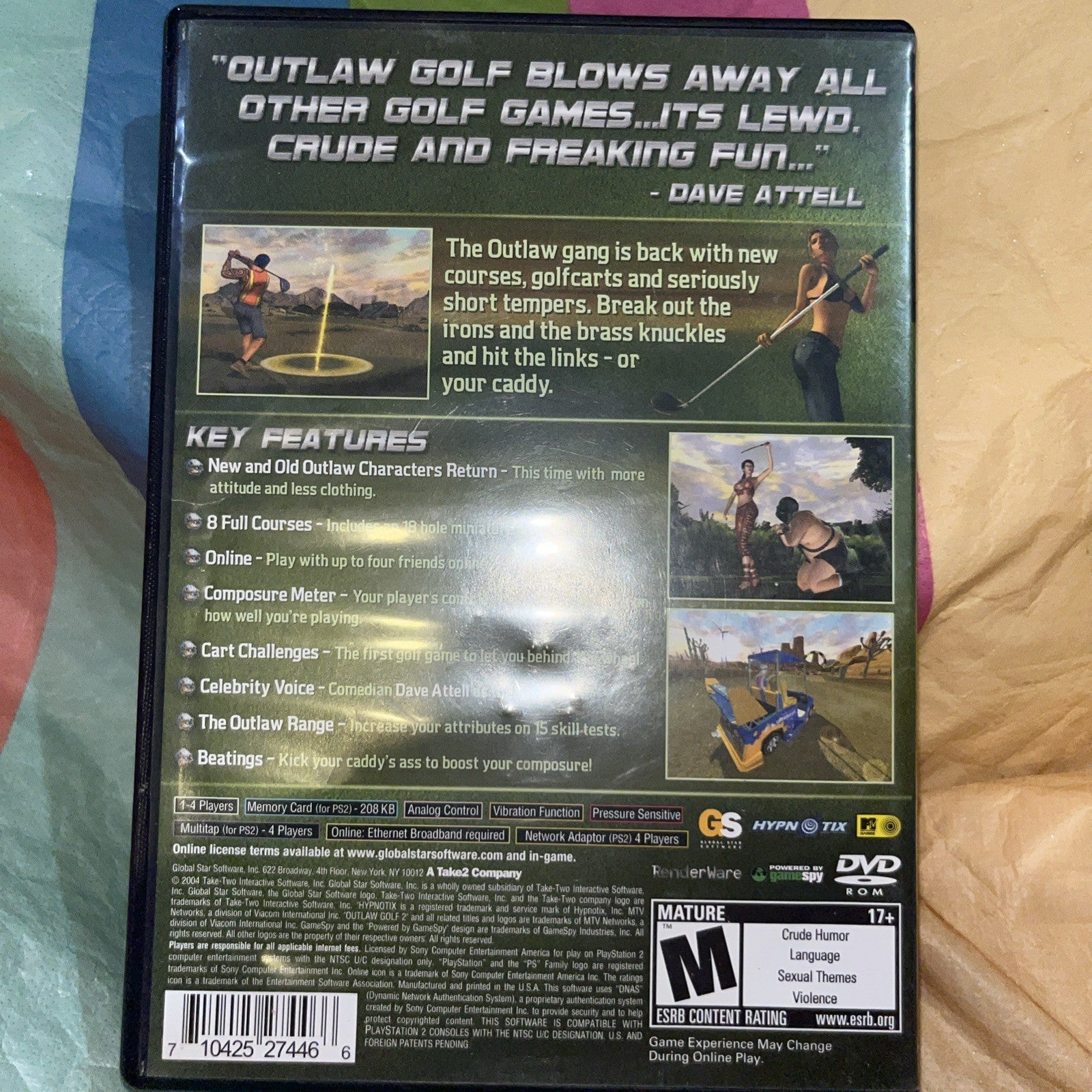 Outlaw Golf 2 (PS4) CIB. Tested. Original Case. See Pics