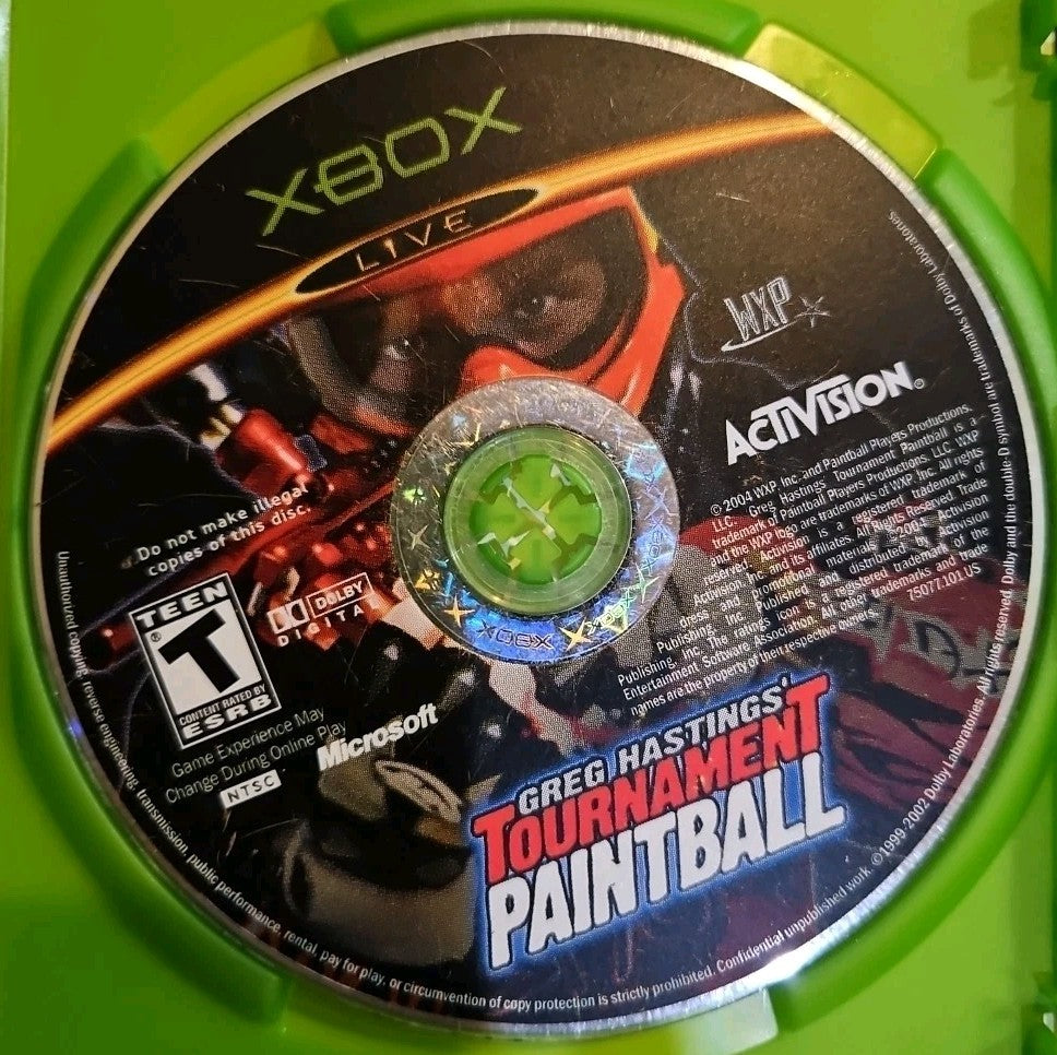 Greg Hastings' Tournament Paintball (Xbox) Tested. No Scratches. New Case