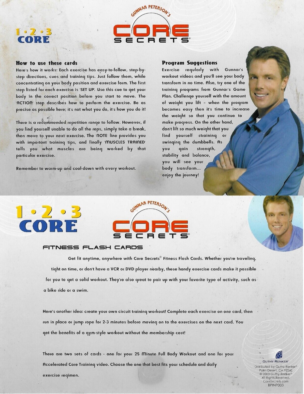 Gunnar’s Core Secrets 5 DVDs w/ Sand Weights