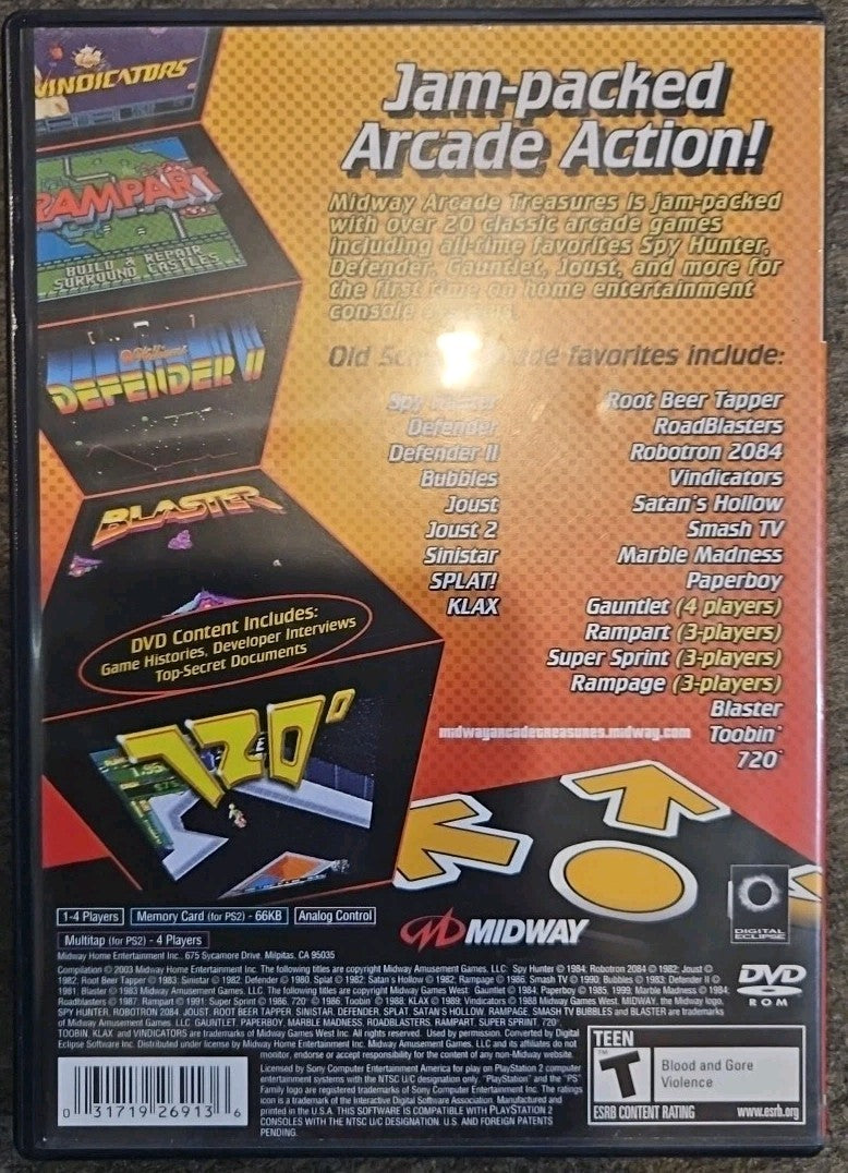 Midway Arcade Treasures - Sony PlayStation 2