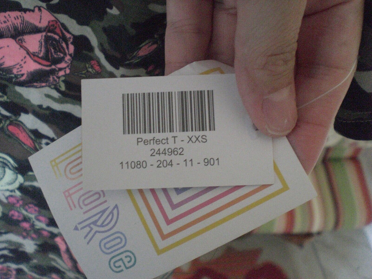 NWT LuLaRoe XXS Perfect T Shirt Top Blouse Camo and Floral