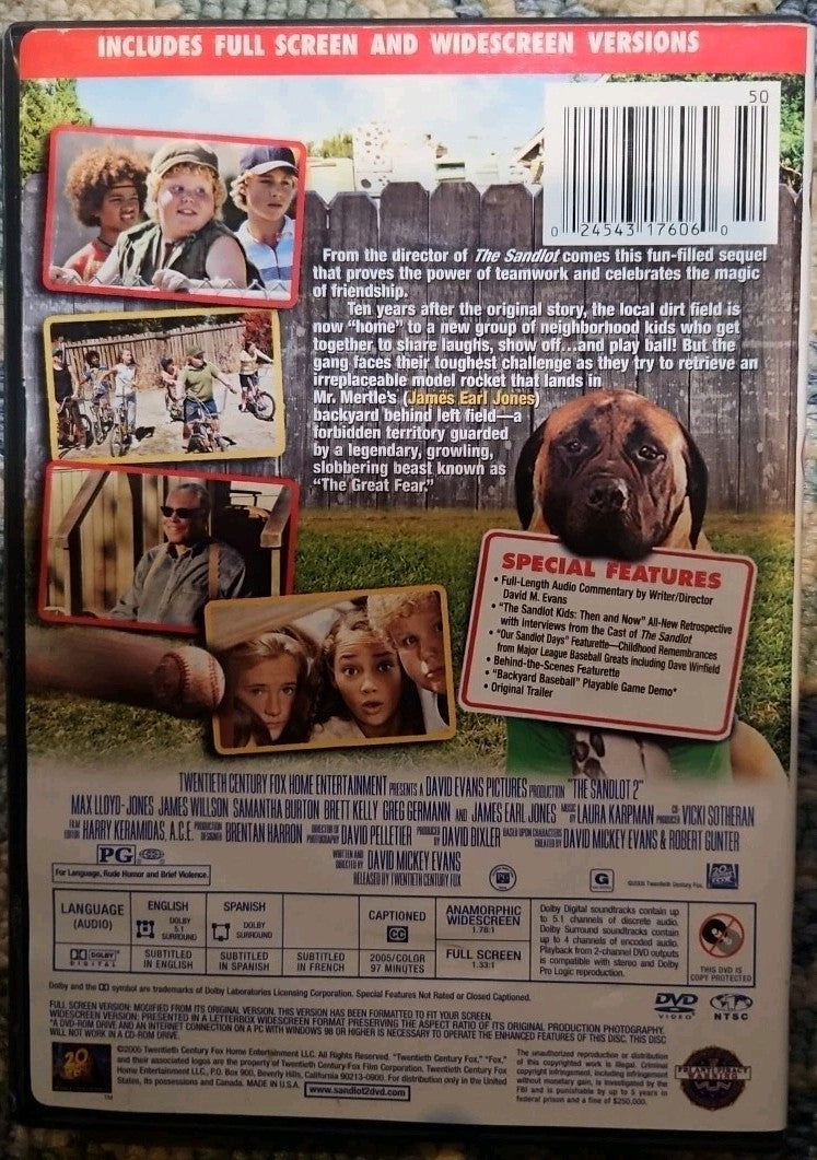 The Sandlot 2 (DVD, 2005) Tested. New Case. Resealed