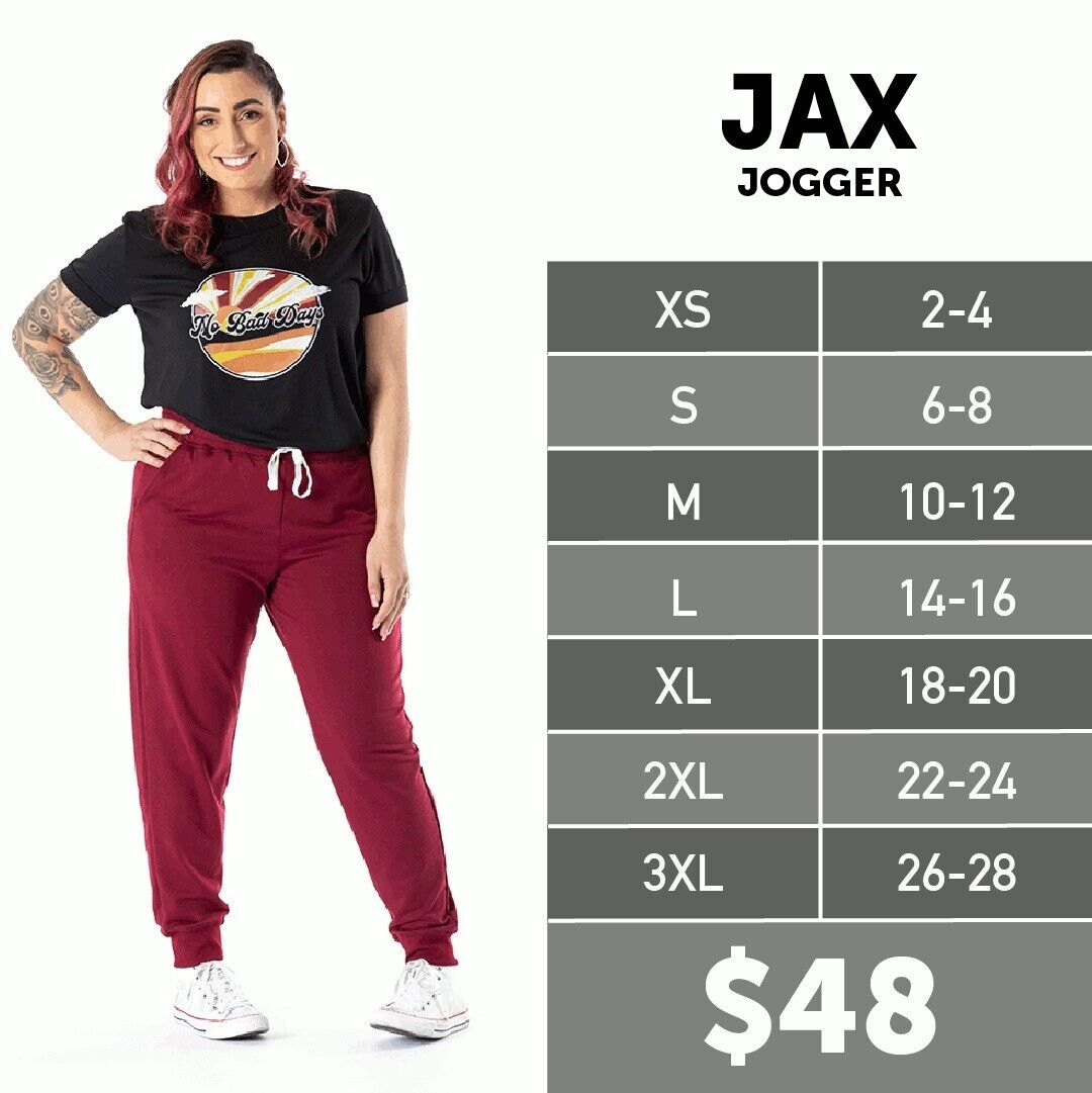 LuLaRoe NWOT Jax Small Dark Blue and Pink Splatter Joggers Sweatpants