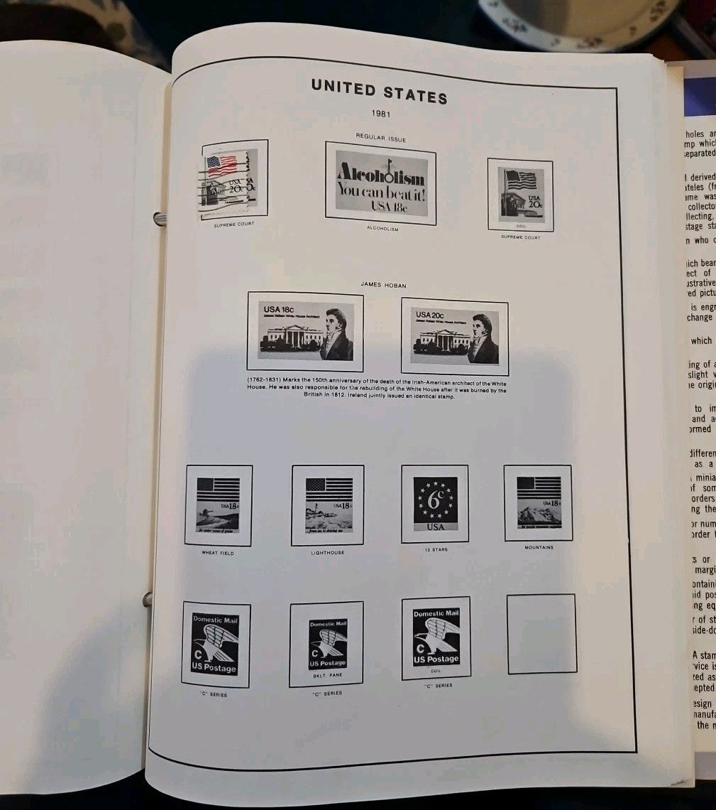 Hygrade AMERICA Stamp Collection Album W/ Some Stamps In Binder  1982
