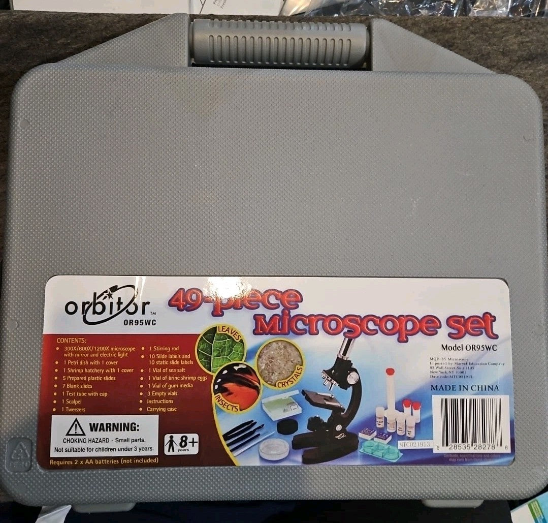 Orbiter Metal Microscope Set 1200x Die Cast Set Missing Pieces