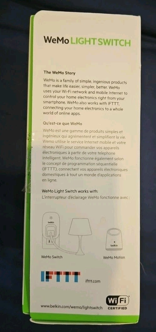 Belkin F7C030FC Wemo Smart Light Switch - White