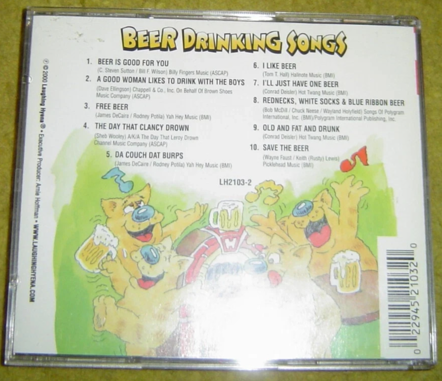 Beer Drinking Songs (CD) Brand new