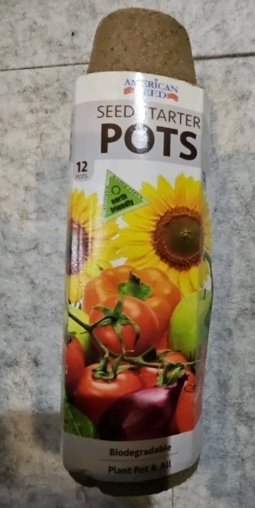 Lawn & Garden Seed Starter Pots 12 Pack 2.5" Biodegradable Organic Planters