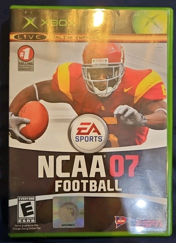 NCAA Football 07 (Microsoft Xbox, 2006) Tested. No Scratches. New Case