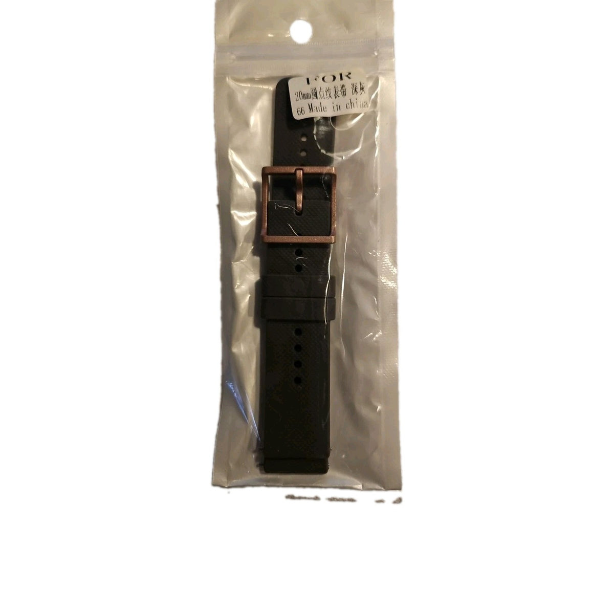 20mm Grey Textured Silicone Watch Band Rose Gold Tone Buckle Replacement Strap