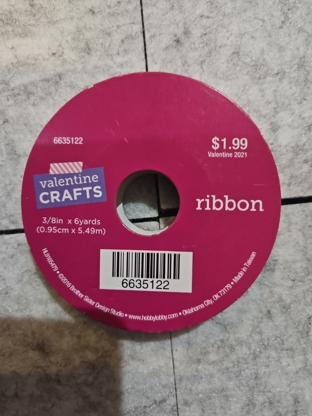 Valentine Crafts 3/8" x 6 Yards Ribbon