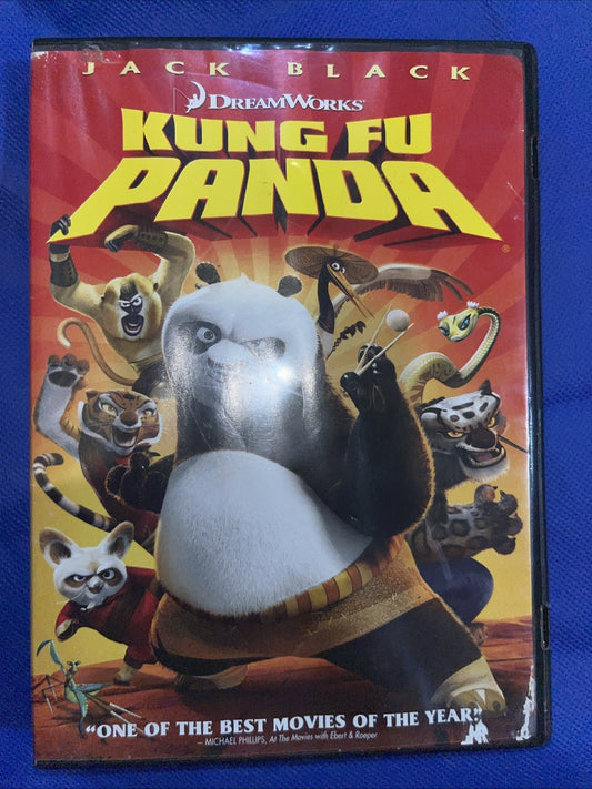 Kung Fu Panda (DVD, 2008) Minor Art Wear. Tested. New Case. Resealed