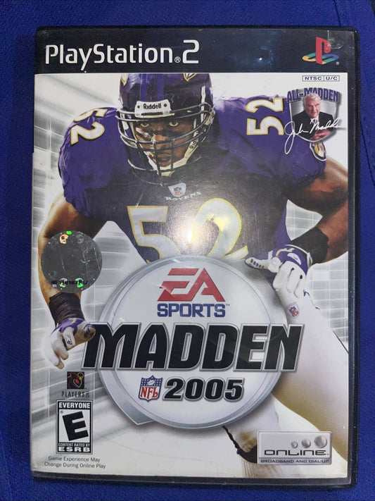Madden NFL 2005 (PS2) Original Case + Tested Disc