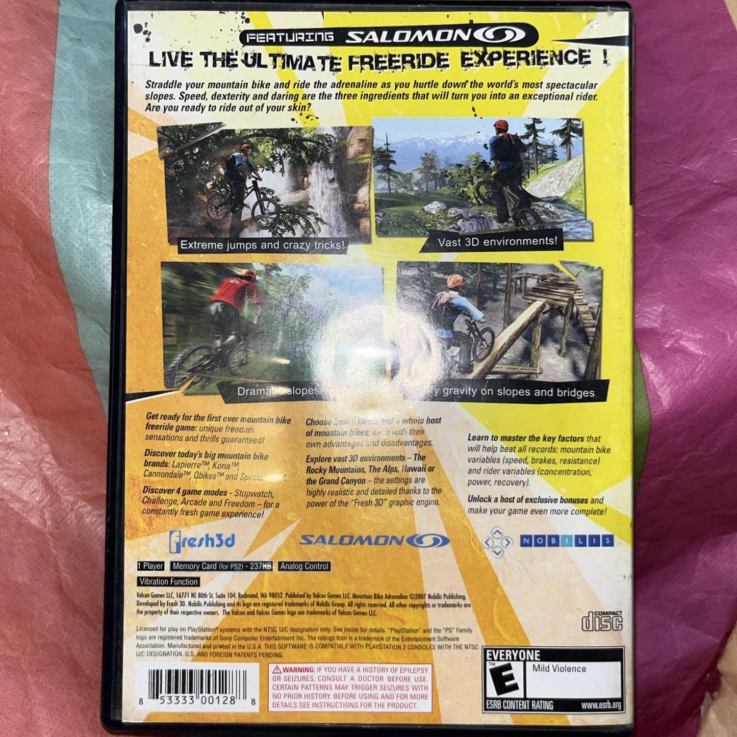 Mountain Bike Adrenaline (PS2) Tested. No  Manual. Original Case. See Pics
