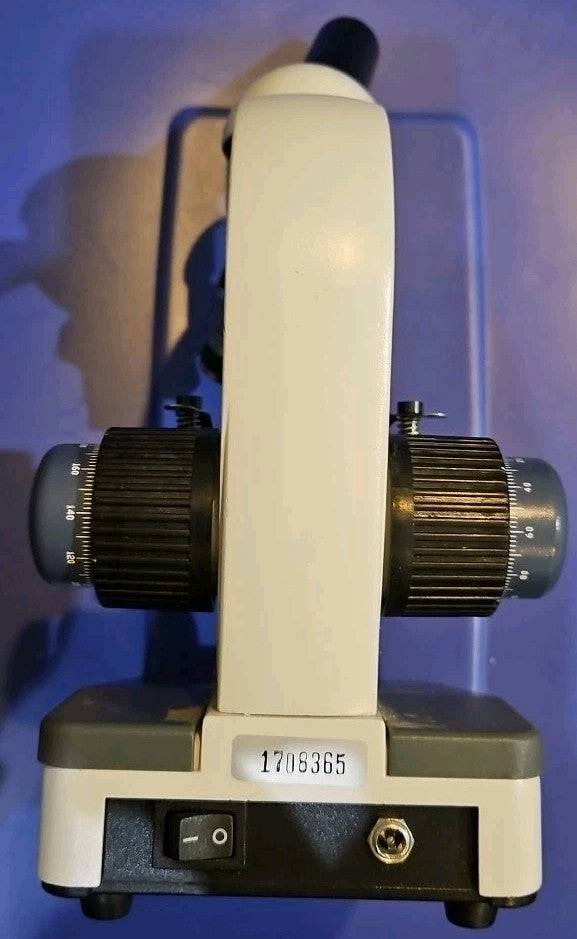 AmScope M150C 40x-1000x Portable Compound Microscope. Missing Eyepiece. Tested