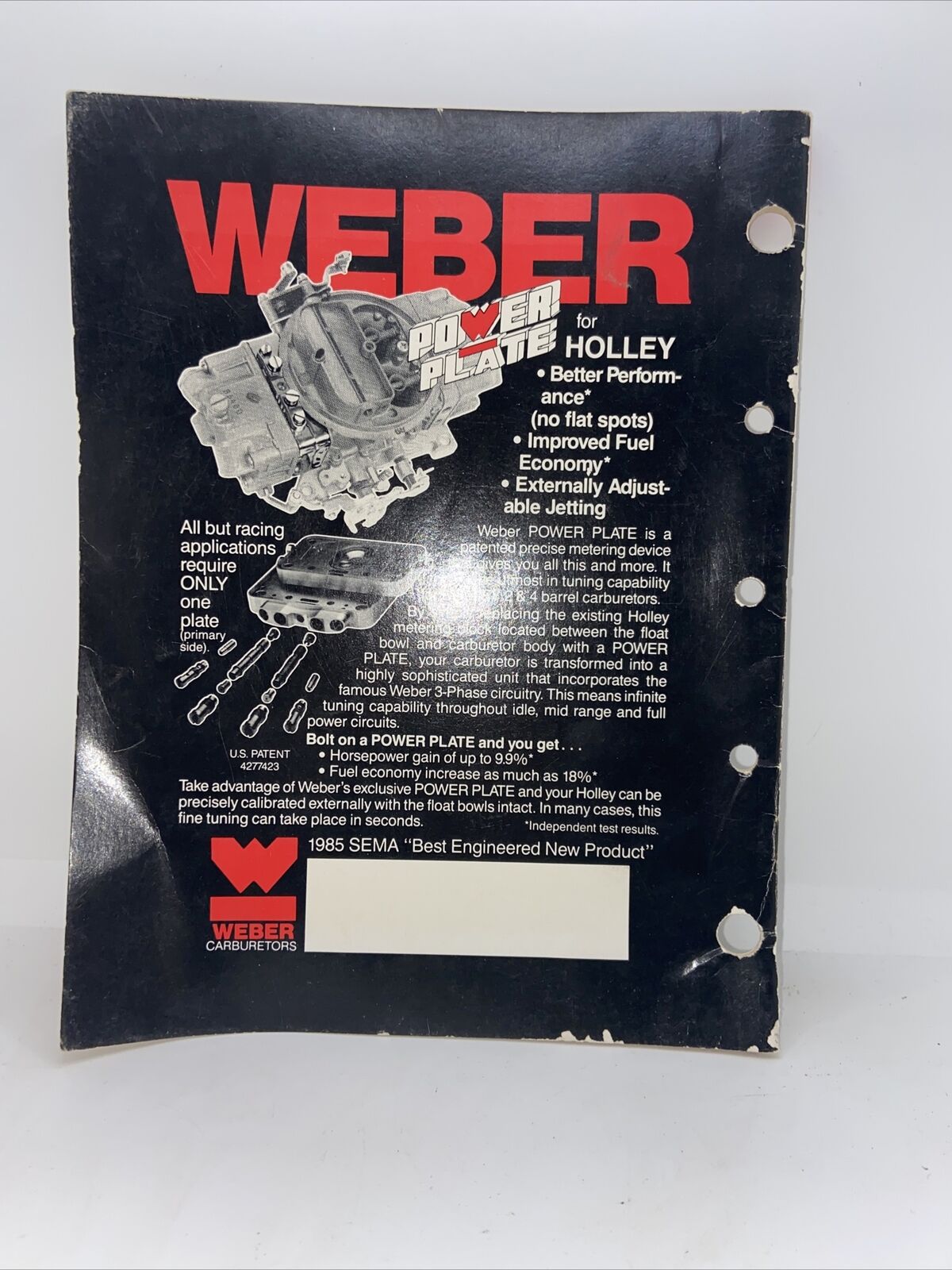 Weber 1986 Fuel System Components for Import And Domestic Vehicles Master List