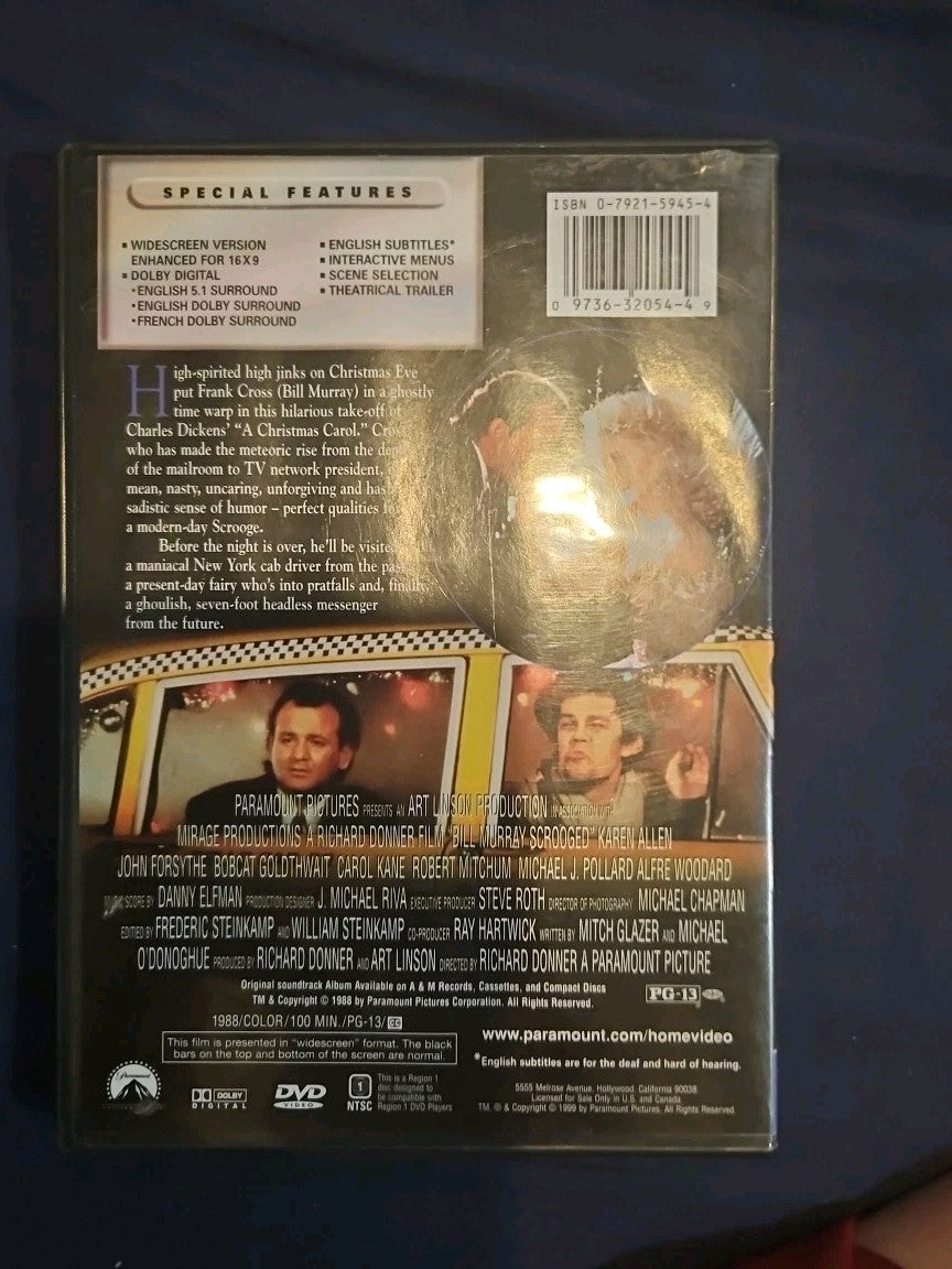 Scrooged (DVD, 1988)