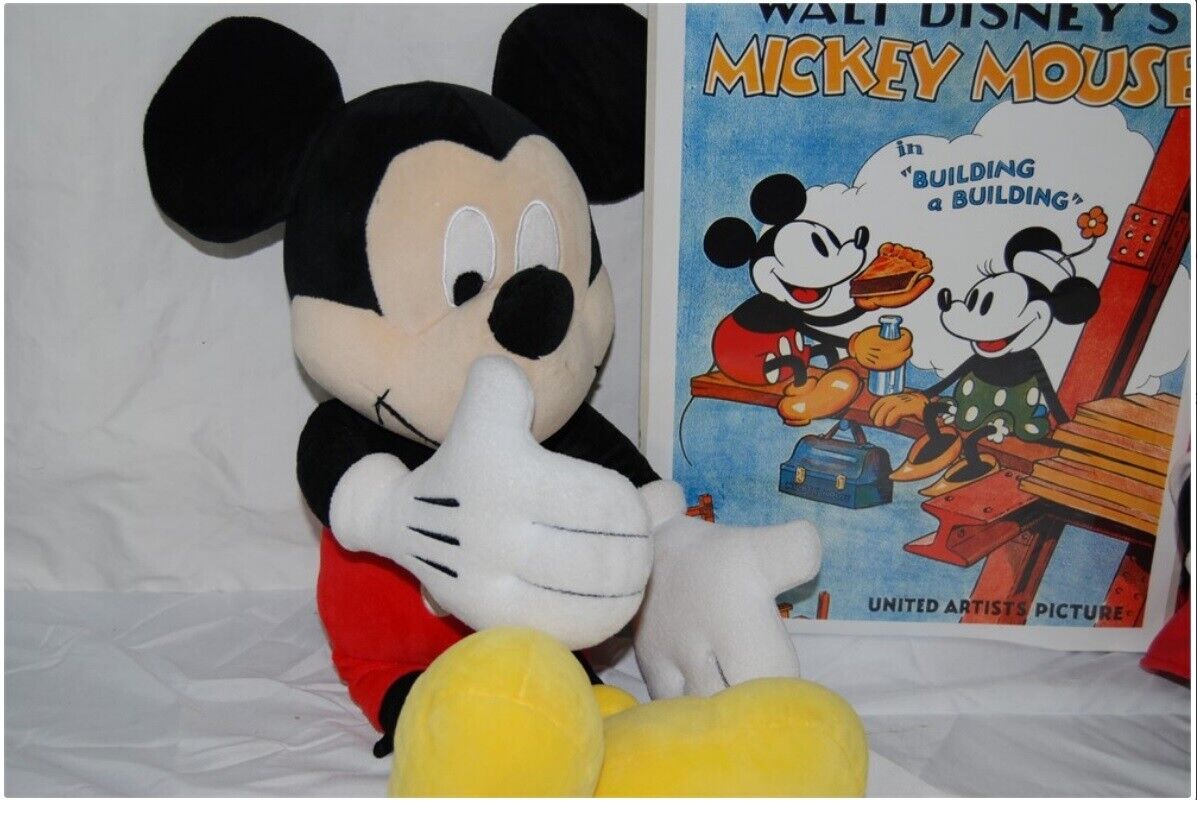 10" x 17" Joseph Schenck United Artist Print Disney + 17" Mickey & Minnie Plush