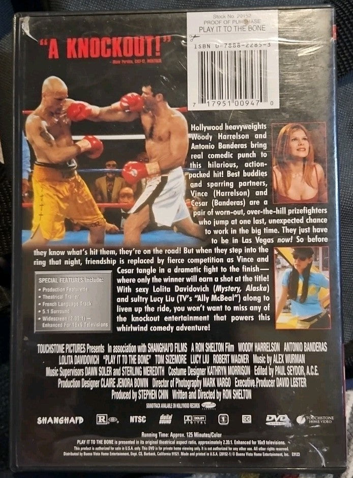 Play It to the Bone (DVD, 2000)  New Sealed