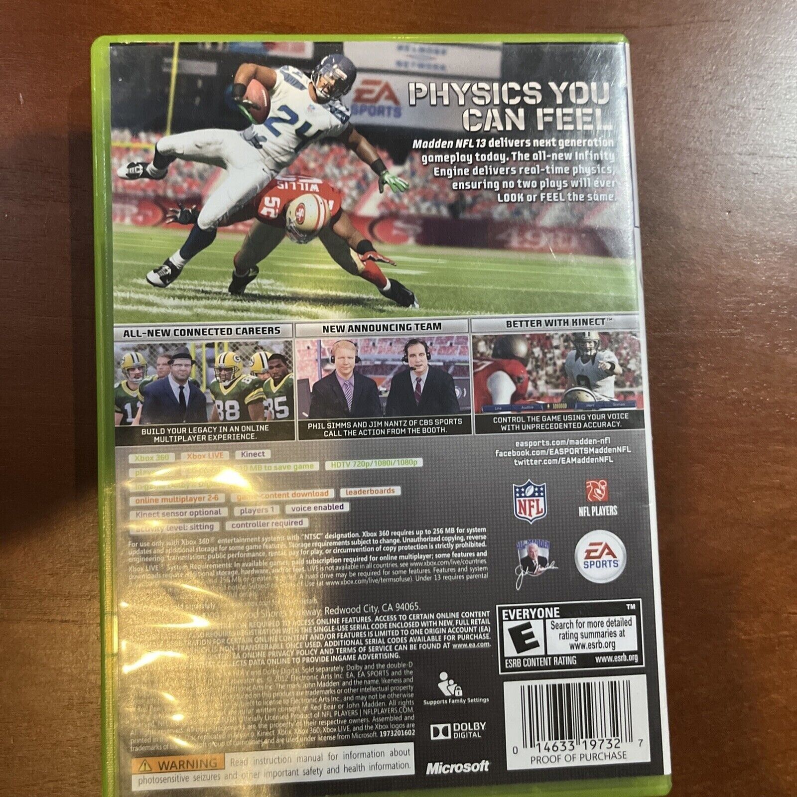 Madden NFL 13 (Microsoft Xbox 360, 2012) Tested. NEW CASE. RESEALED