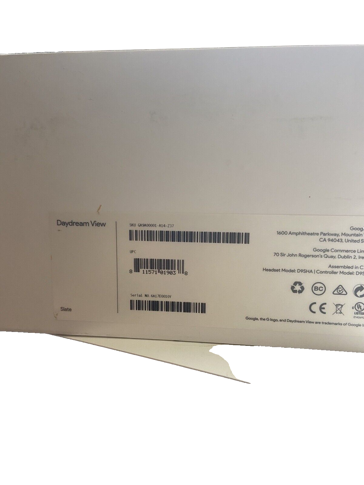 Google Daydream View VR Headset - Slate