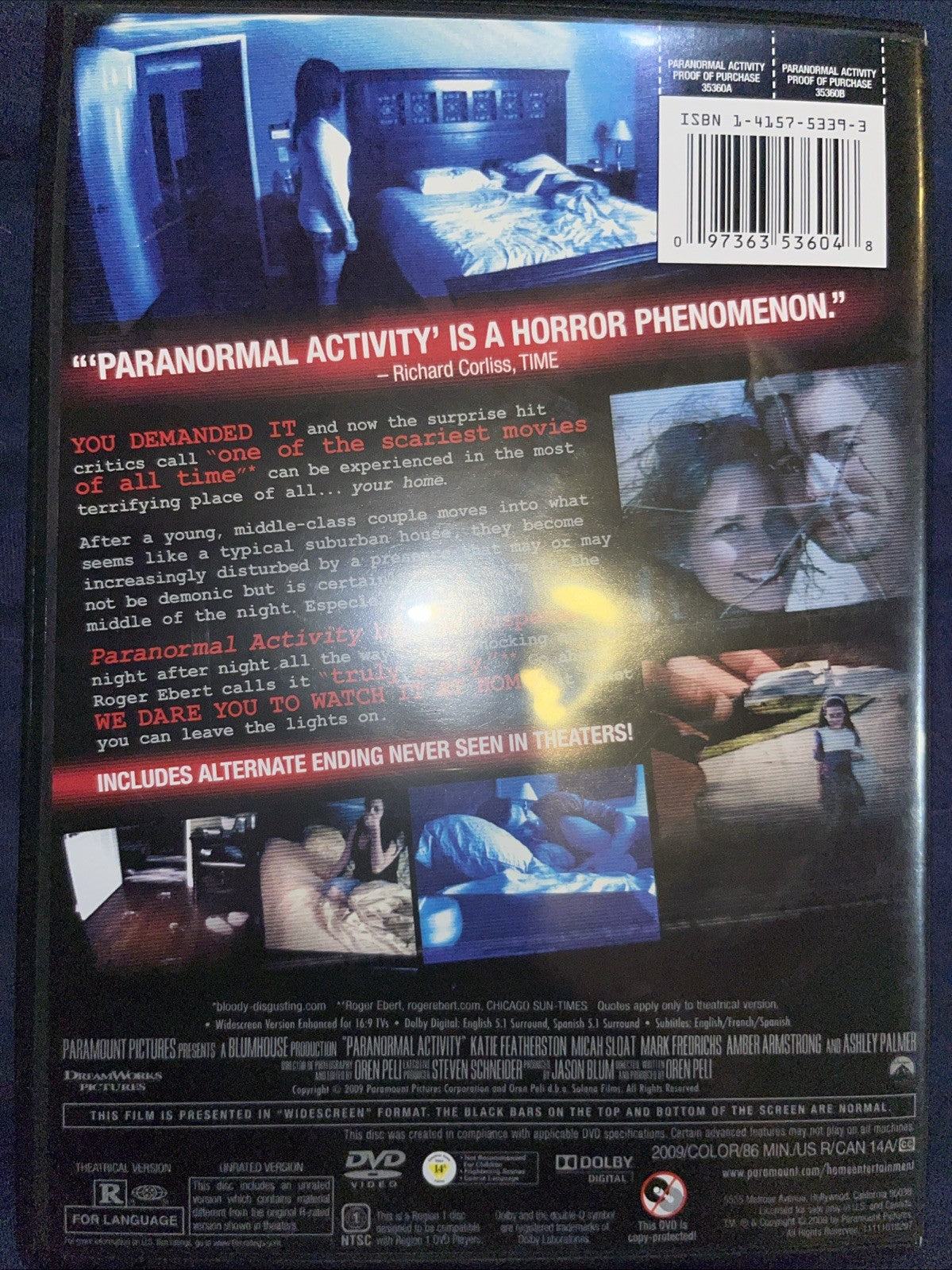 Paranormal Activity (DVD, 2009)