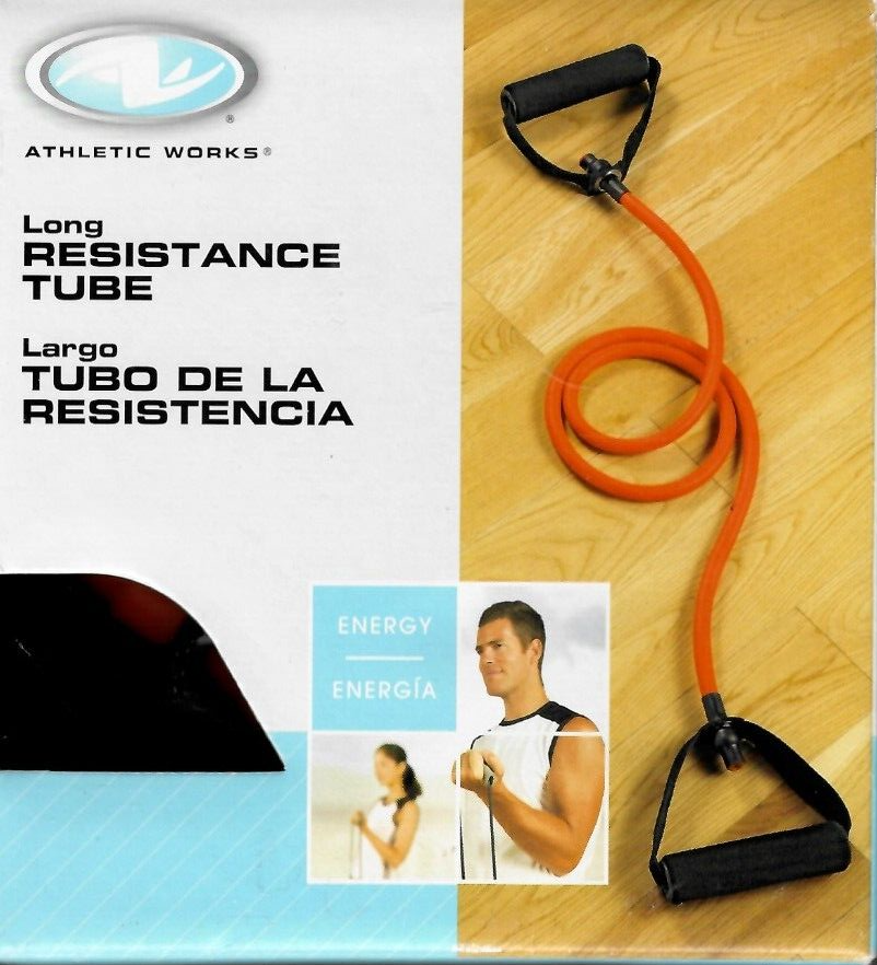 Athletic Works Long Resistance Tube Bands 54' Long Padded Handles