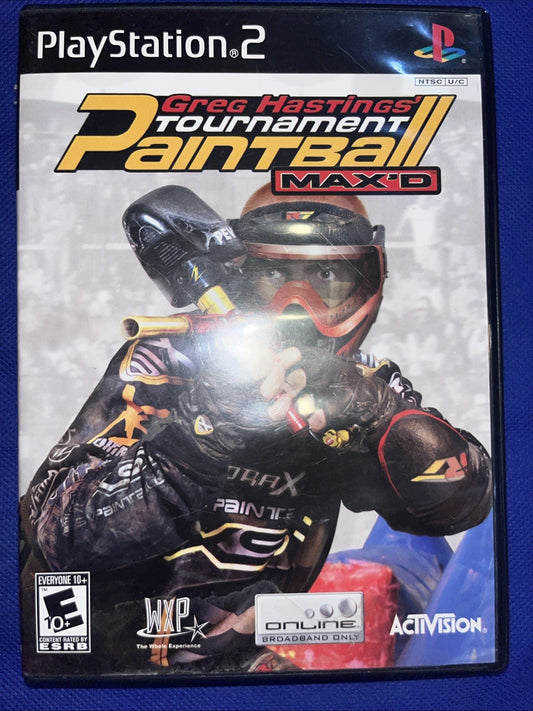 Greg Hastings' Tournament Paintball Max'd (PS2) Original Case + Manual + Reg