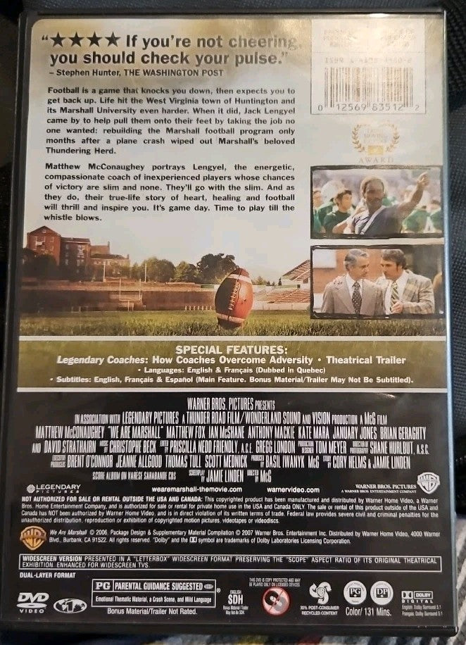 We Are Marshall (DVD, 2006) New sealed