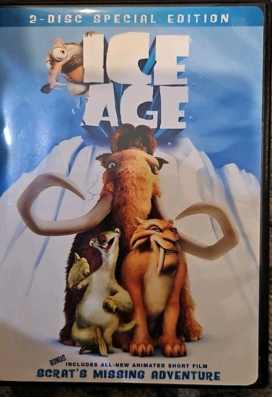 Ice Age (2- DVD, Full/Widescreen) Damaged Artwork. Tested. New Case. Resealed