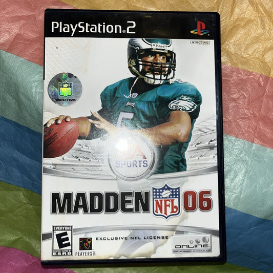 Madden NFL 06 (PS2) Tested. No Manual. Staining On Insert. See Pics