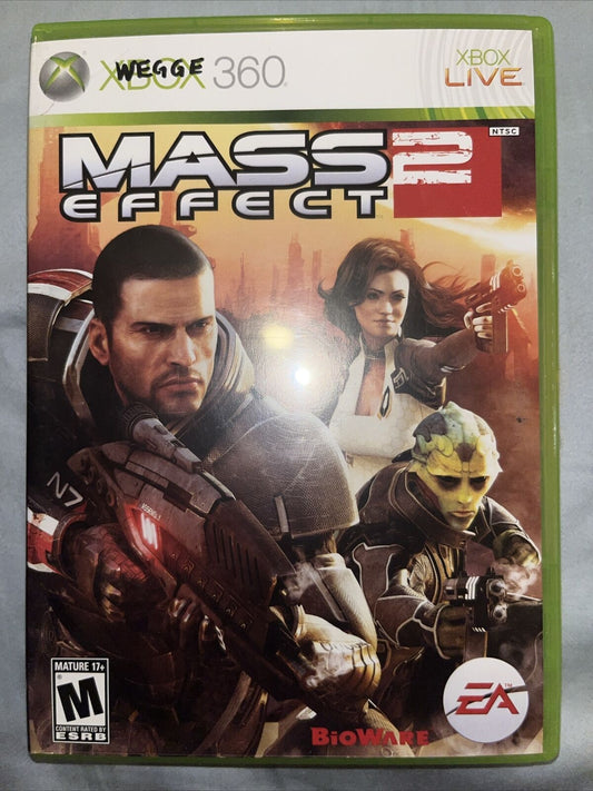 Mass Effect 2 (Microsoft Xbox 360, 2010) No Manual.  New Case And Pristine Discs