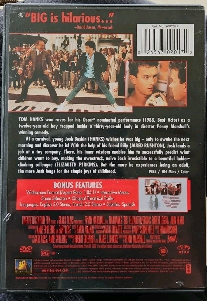 Big (DVD, 1988) Sealed