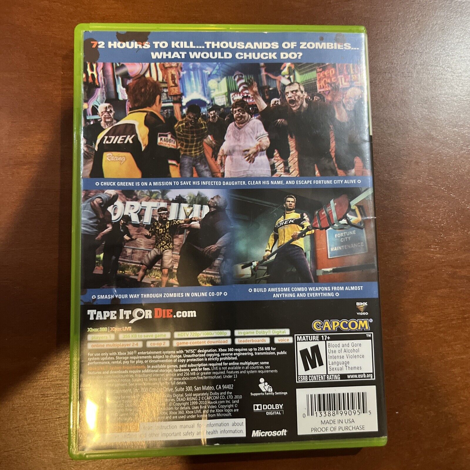Dead Rising 2 (Xbox 360,) New Case. Tested. No Scratches. Missing Map. ￼