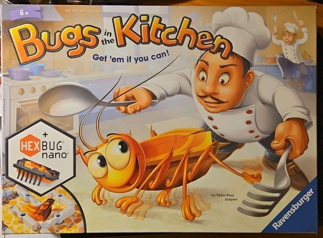 NEW! SEALED! Ravensburger: Bugs in the Kitchen Board Game With Hex Bug Nano Kids
