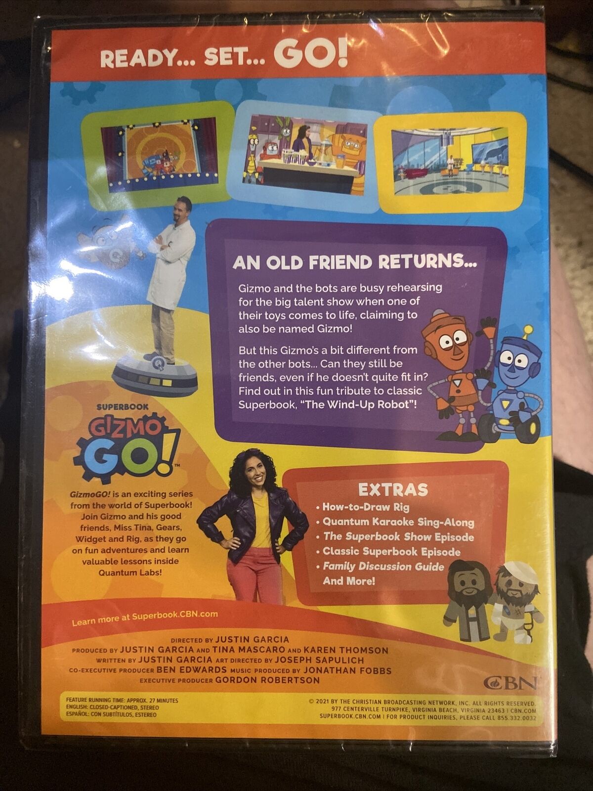 Gizmo Go DVD #5 The Wind Up Robot Accepting Differences Superbook  New