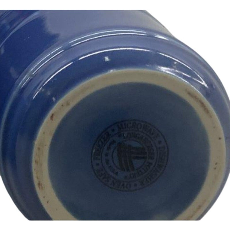 Longaberger Pottery Blue Cornflower Woven Traditions Coffee Mug Made in USA