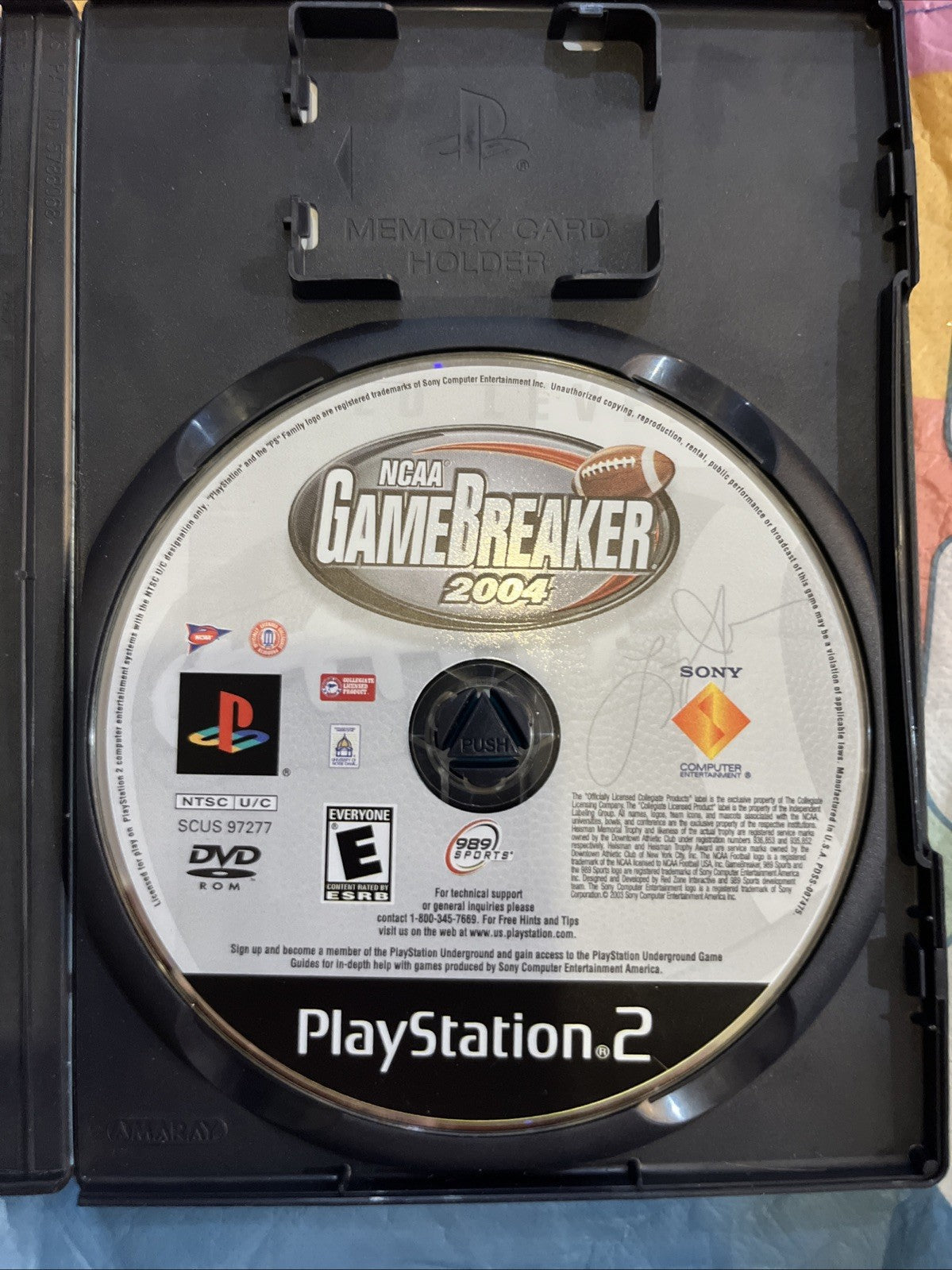 NCAA GameBreaker 2004 (PS2) CIB. W/Manual. Original Case. Manual Has Stain