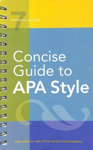 Concise Guide to APA Style : 7th Edition (OFFICIAL) by American Psychological...