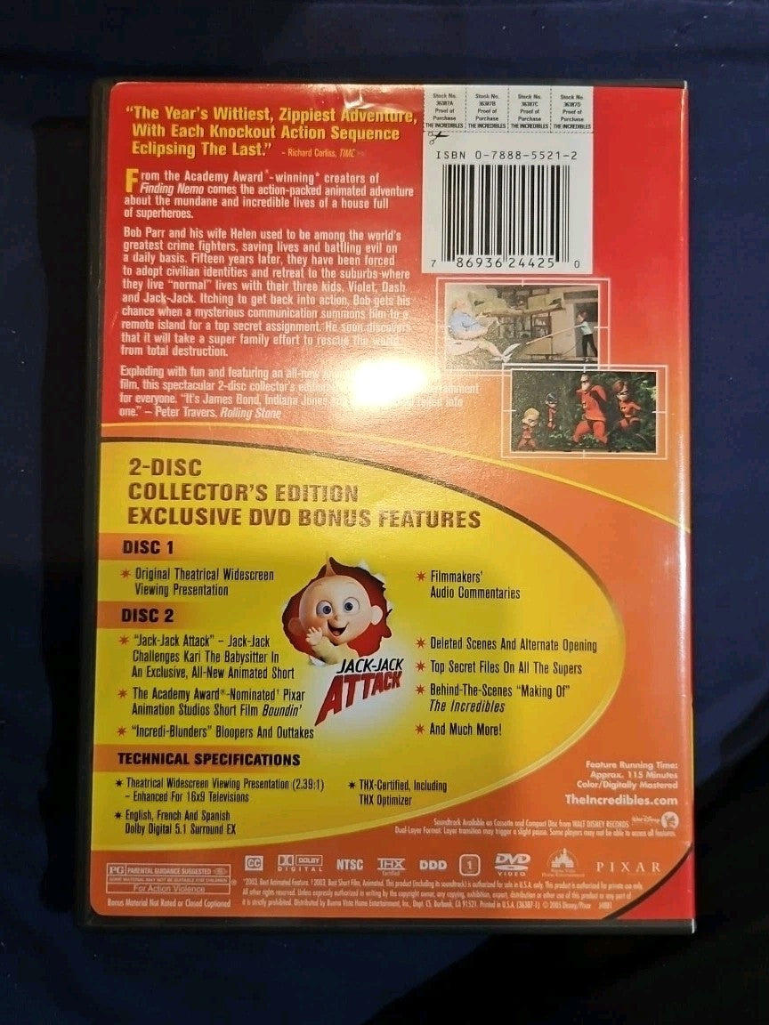 The Incredibles (DVD, 2004)