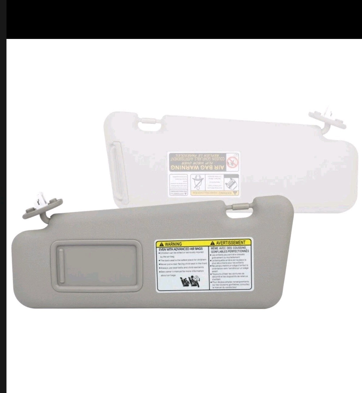 Left Driver Side Sun Visor W/Vanity Light For Toyota Highlander 2008-2013