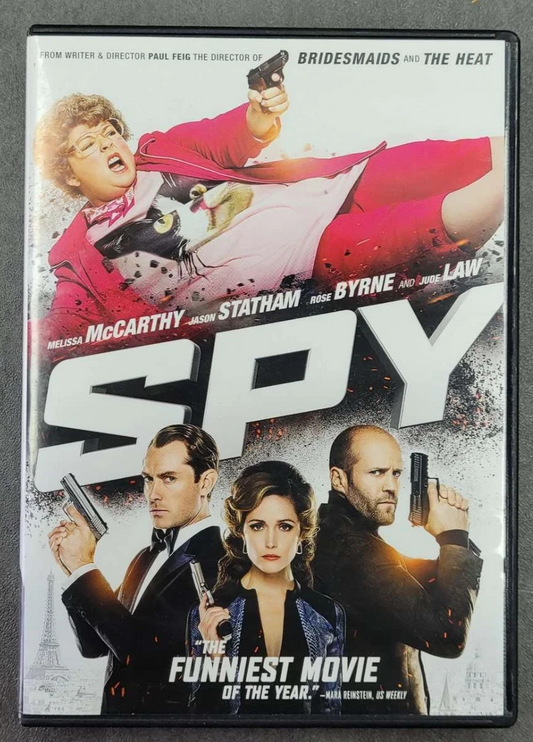 Spy DVD Comedy Melissa McCarthy, Jason Statham, Rose Byrne, Jude Law Nearly New