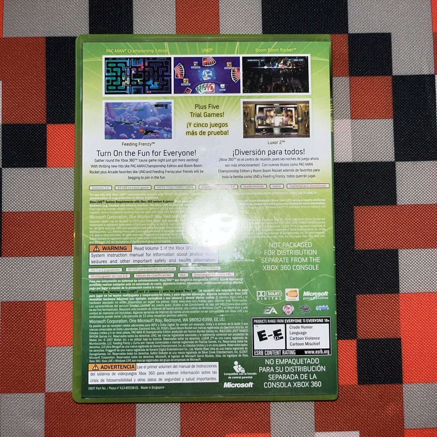 Xbox Live Arcade Compilation Disc (Microsoft Xbox 360, 2007) no manual. New case