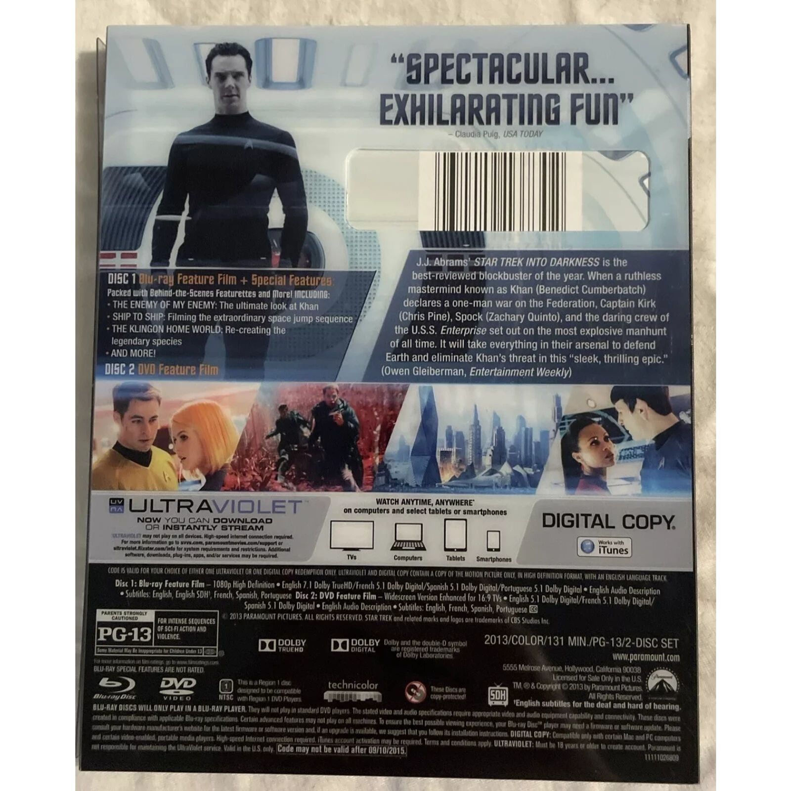 Star Trek Into Darkness (Bluray / DVD) Btrand New