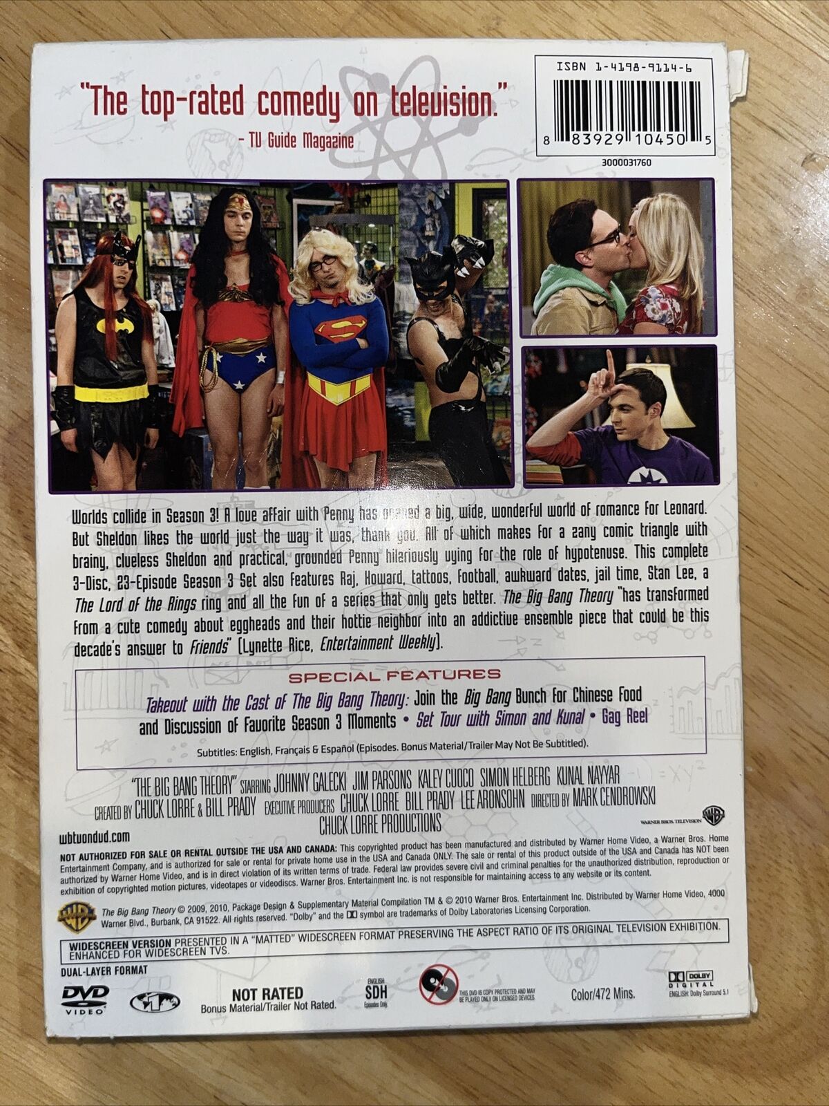 The Big Bang Theory: the Complete Third Season (DVD, 2009)